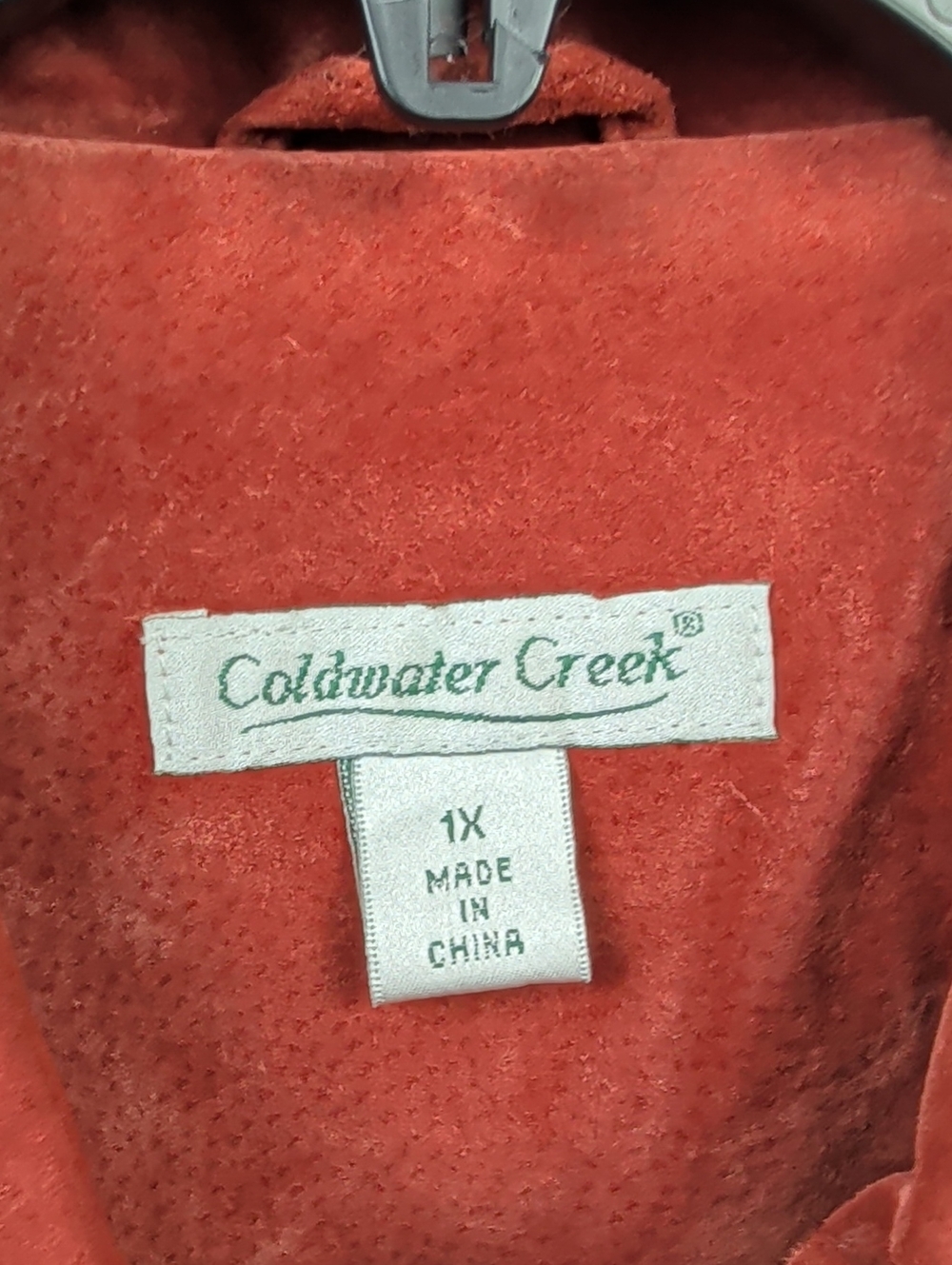 Coldwater Creek Women's Rust Suede Leather Button-Front Jacket 1x - Picture 4 of 5